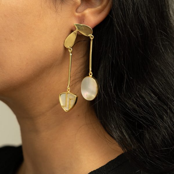 Gold Unconventional Drop Earrings