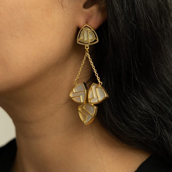 Gold Unconventional Drop Earrings