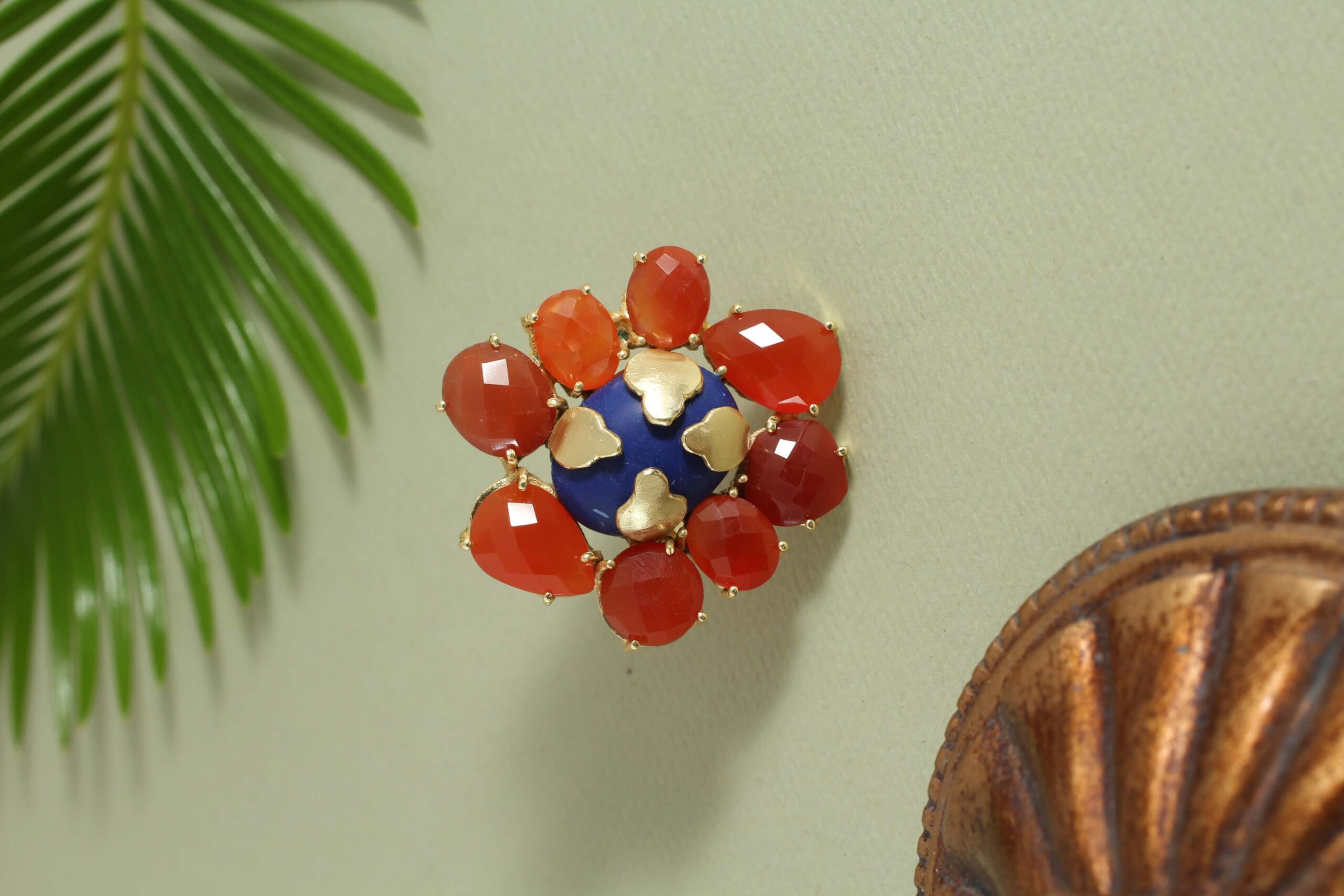 Belsis Handcrafted Natural Stone Rings 1 a handcrafted natural stone ring with a gemstone set in a minimalist band
