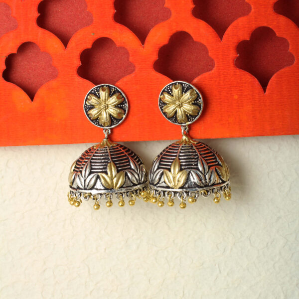 Belsi's Dual Tone Oxidized Earrings
