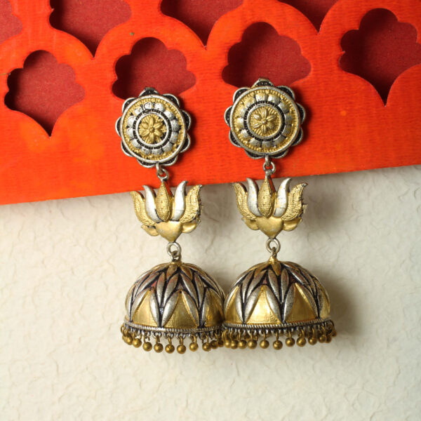 Belsi's Dual Tone Oxidized Earrings