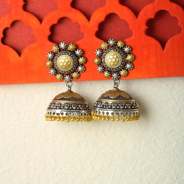 Belsi's Dual Tone Oxidized Earrings