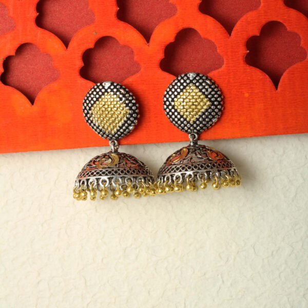Belsi's Dual Tone Oxidized Earrings