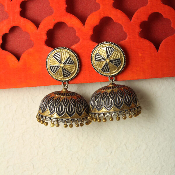 Belsi's Dual Tone Oxidized Earrings