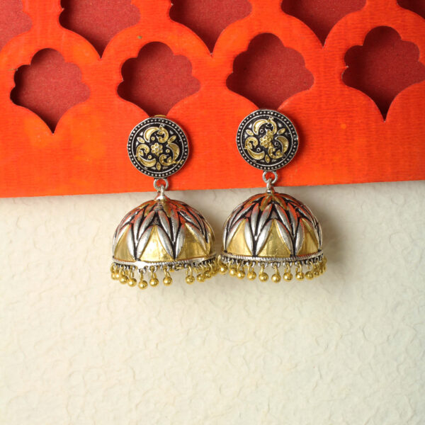 Belsi's Dual Tone Oxidized Earrings