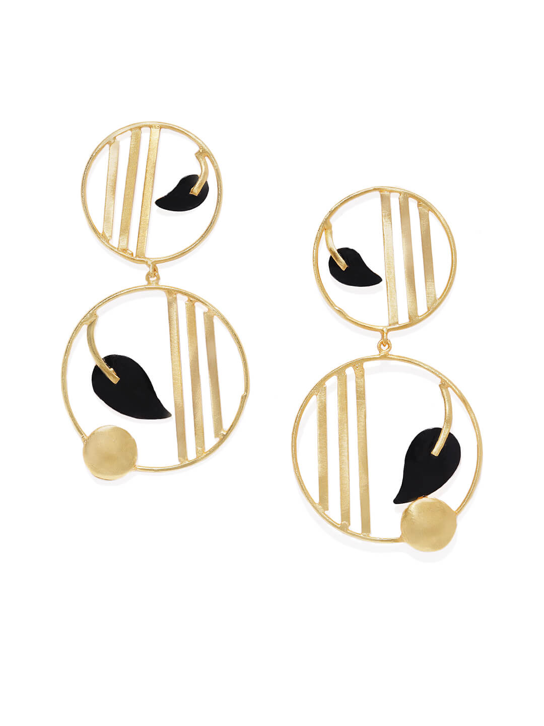 Metal Art Two Tone Collection Earrings – Bold Designs with a Modern Twist 2 Metal Art Two Tone Collection Earrings – Bold Designs with a Modern Twist - Image 2
