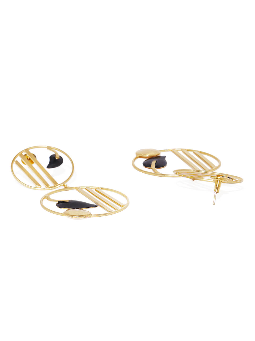 Metal Art Two Tone Collection Earrings – Bold Designs with a Modern Twist 3 Metal Art Two Tone Collection Earrings – Bold Designs with a Modern Twist - Image 3