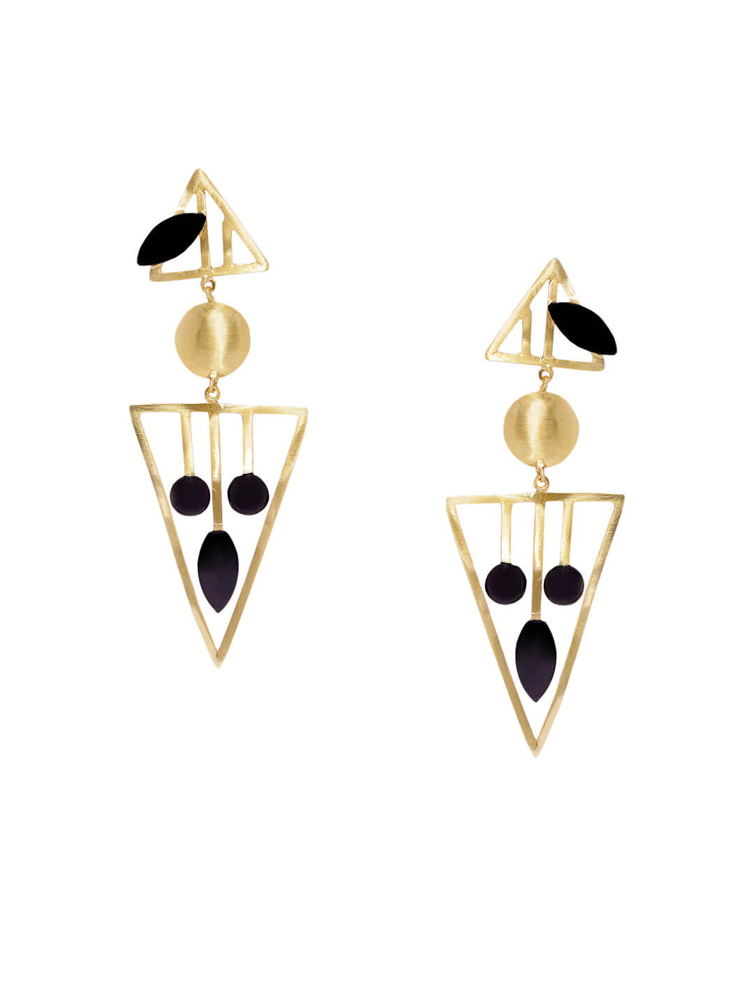 Metal Art Two Tone Collection Earrings – Bold Designs with a Modern Twist 2 Metal Art Two Tone Collection Earrings – Bold Designs with a Modern Twist - Image 2