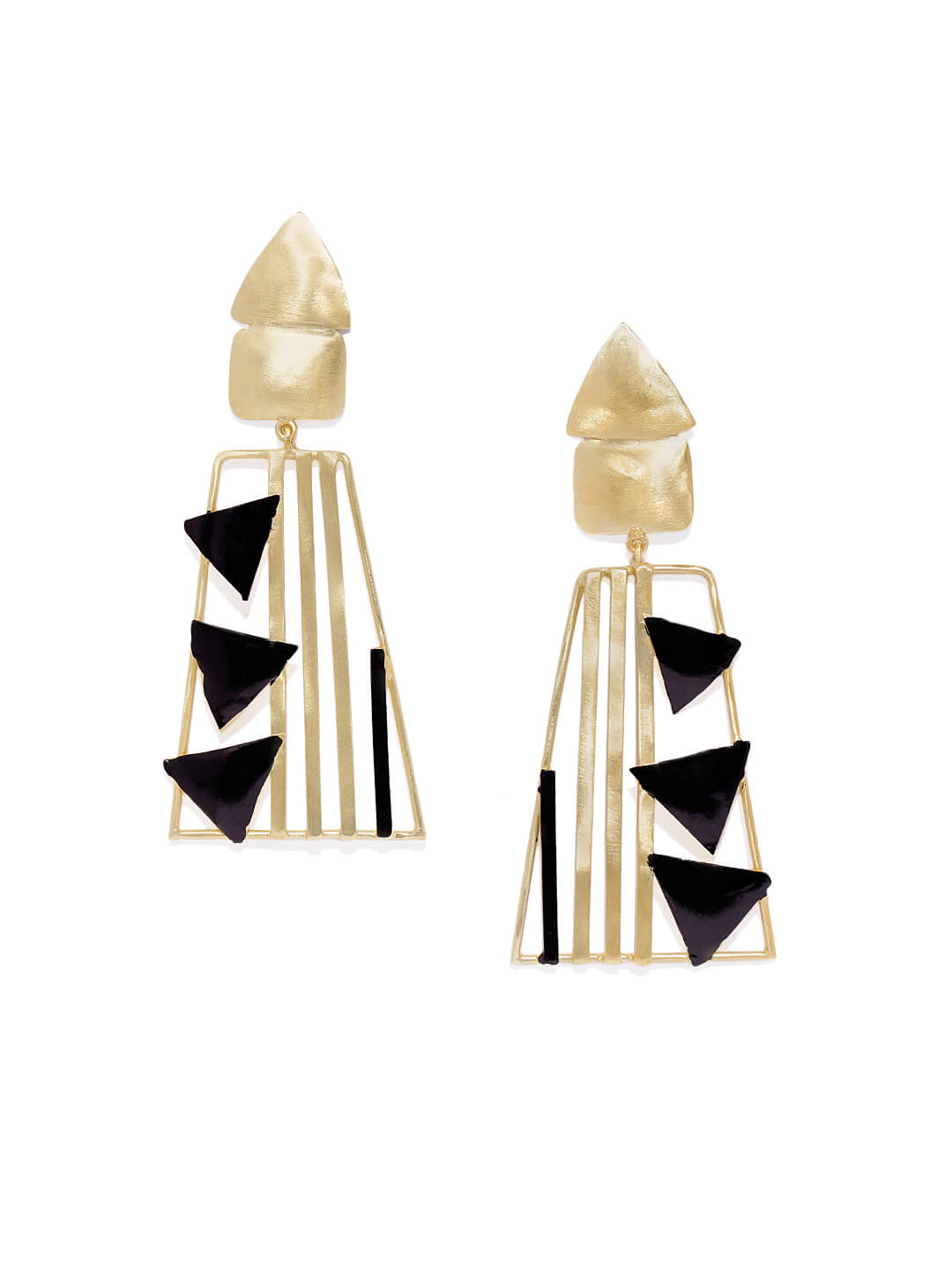 Metal Art Two Tone Collection Earrings – Bold Designs with a Modern Twist 2 Metal Art Two Tone Collection Earrings – Bold Designs with a Modern Twist - Image 2