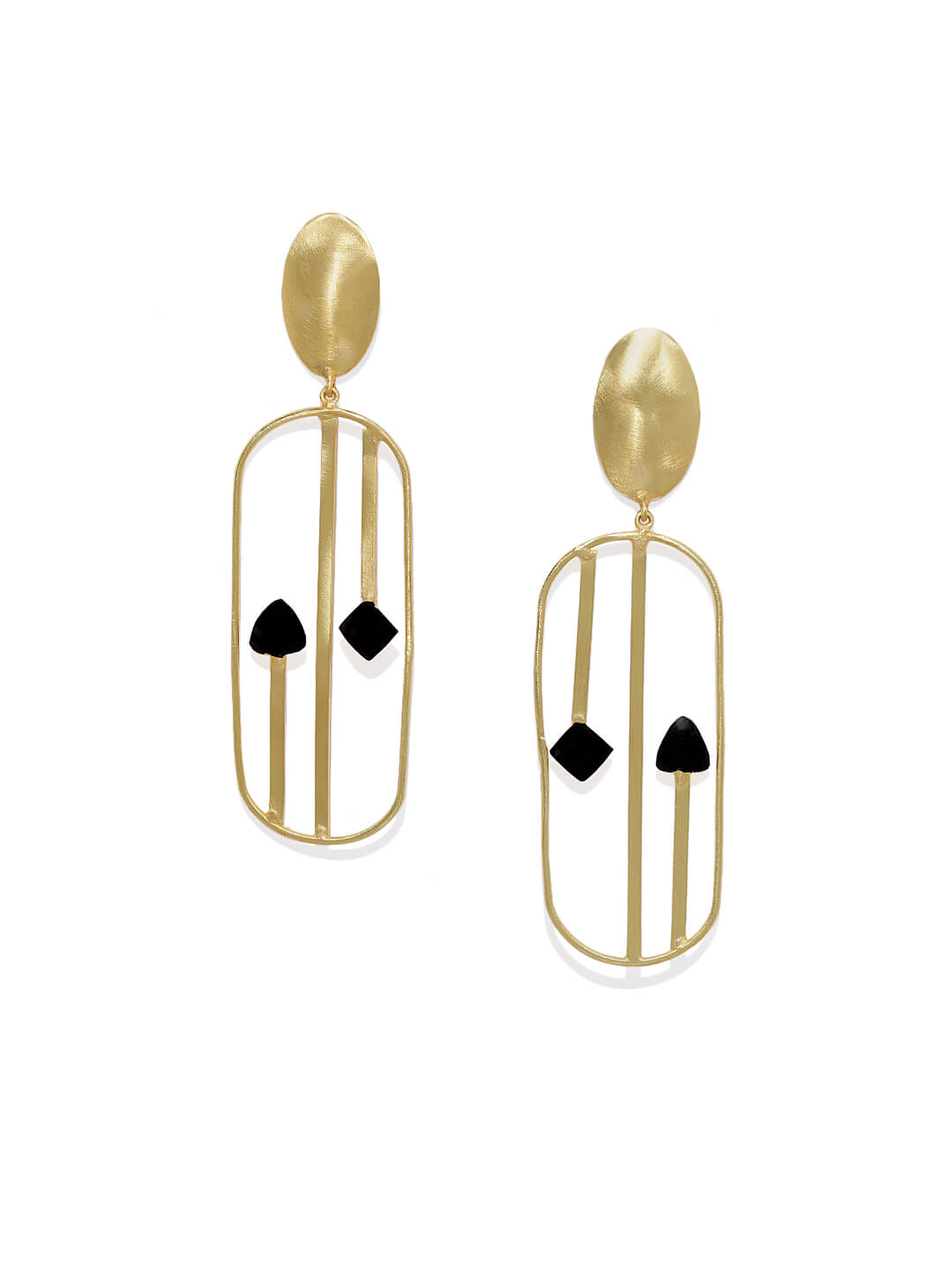 Metal Art Two Tone Collection Earrings – Bold Designs with a Modern Twist 2 Metal Art Two Tone Collection Earrings – Bold Designs with a Modern Twist - Image 2