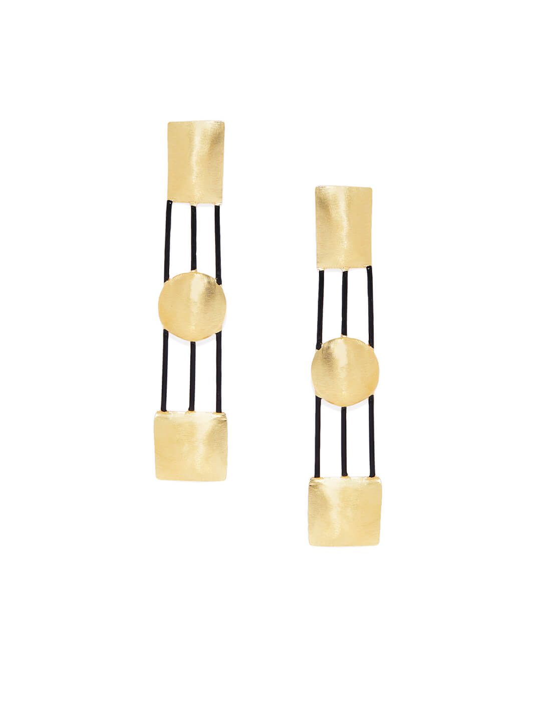 Metal Art Two Tone Collection Earrings – Bold Designs with a Modern Twist 2 Metal Art Two Tone Collection Earrings – Bold Designs with a Modern Twist - Image 2