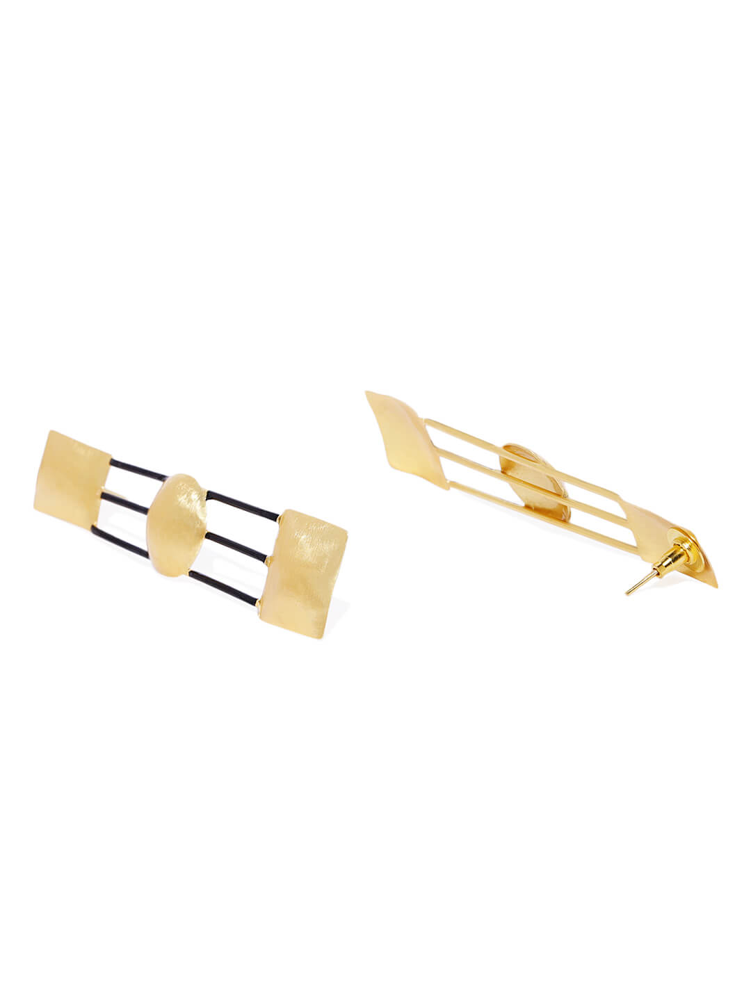 Metal Art Two Tone Collection Earrings – Bold Designs with a Modern Twist 3 Metal Art Two Tone Collection Earrings – Bold Designs with a Modern Twist - Image 3