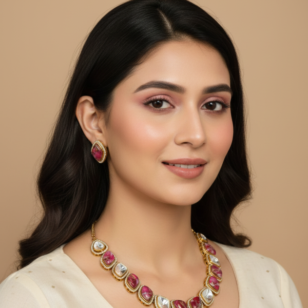 DOUBLET STONE NECKLACE SET