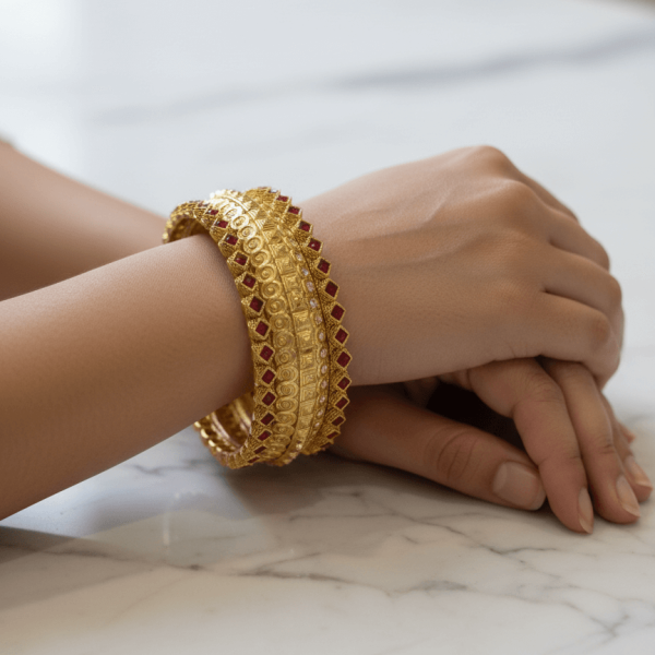 Belsis Handcrafted Polki Bangles