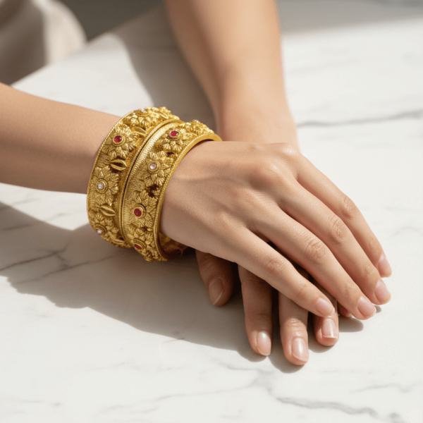 Belsis Handcrafted Polki Bangles