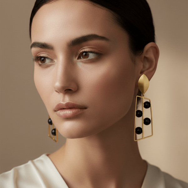 Metal Art Two Tone Collection Earrings – Bold Designs with a Modern Twist