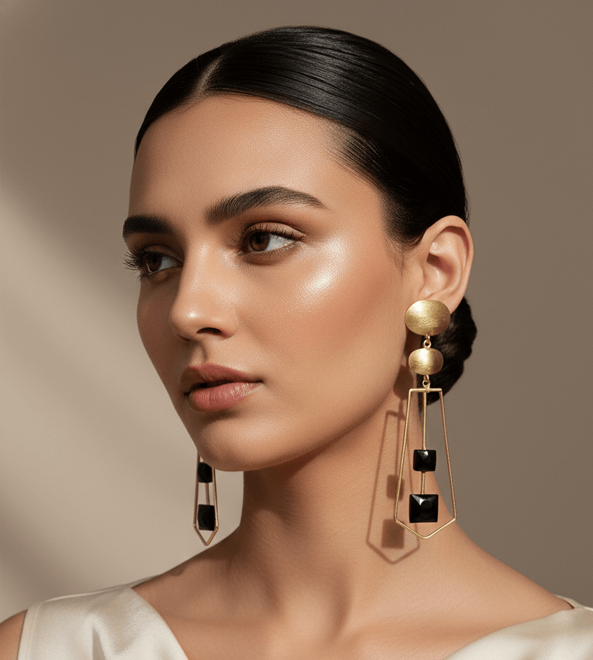 Metal Art Two Tone Collection Earrings – Bold Designs with a Modern Twist 1 Metal Art Two Tone Collection Earrings – Bold Designs with a Modern Twist