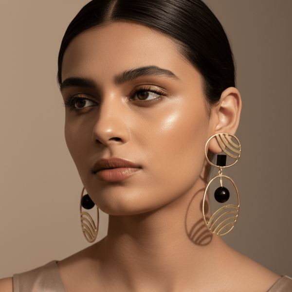 Metal Art Two Tone Collection Earrings – Bold Designs with a Modern Twist