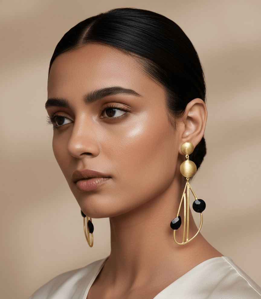Metal Art Two Tone Collection Earrings – Bold Designs with a Modern Twist 1 Metal Art Two Tone Collection Earrings – Bold Designs with a Modern Twist