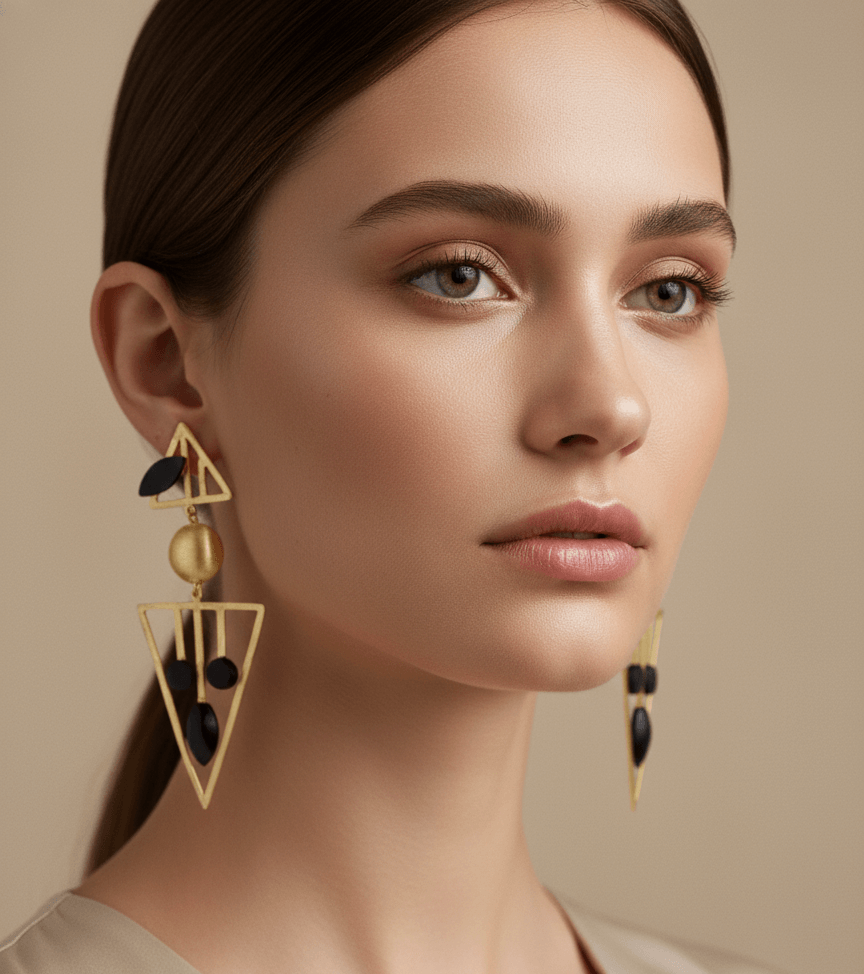 Metal Art Two Tone Collection Earrings – Bold Designs with a Modern Twist 1 Metal Art Two Tone Collection Earrings – Bold Designs with a Modern Twist