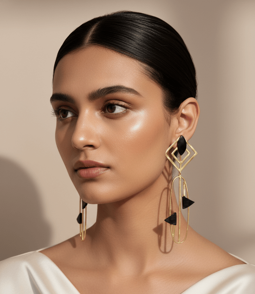 Metal Art Two Tone Collection Earrings – Bold Designs with a Modern Twist 1 Metal Art Two Tone Collection Earrings – Bold Designs with a Modern Twist
