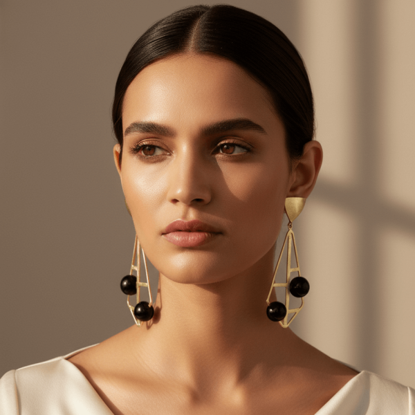 Metal Art Two Tone Collection Earrings – Bold Designs with a Modern Twist