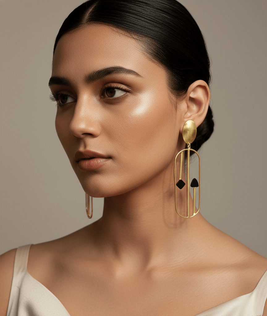 Metal Art Two Tone Collection Earrings – Bold Designs with a Modern Twist 1 Metal Art Two Tone Collection Earrings – Bold Designs with a Modern Twist