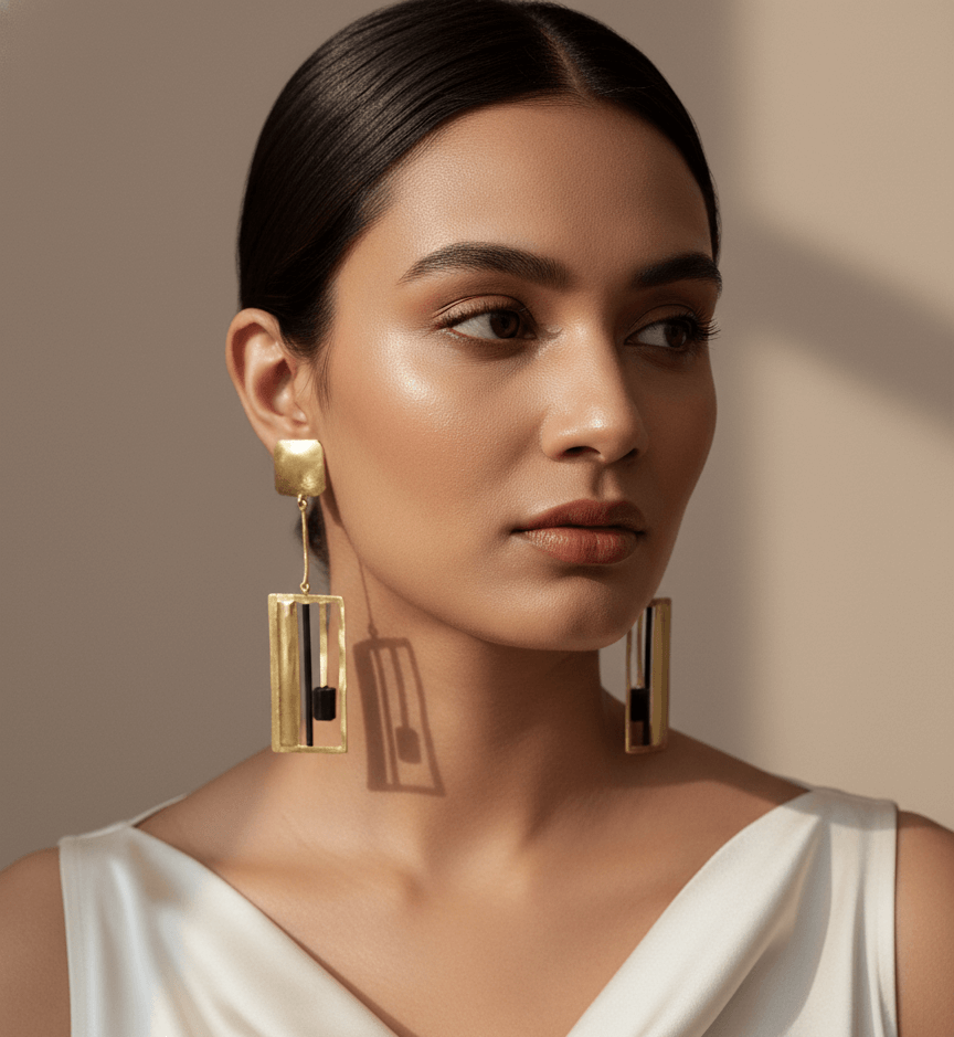 Metal Art Two Tone Collection Earrings – Bold Designs with a Modern Twist 1 Metal Art Two Tone Collection Earrings – Bold Designs with a Modern Twist