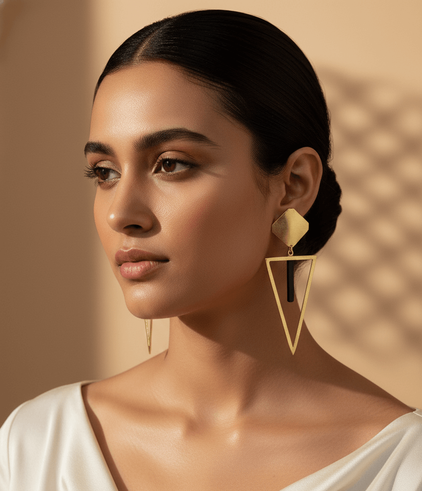 Metal Art Two Tone Collection Earrings – Bold Designs with a Modern Twist 1 Metal Art Two Tone Collection Earrings – Bold Designs with a Modern Twist