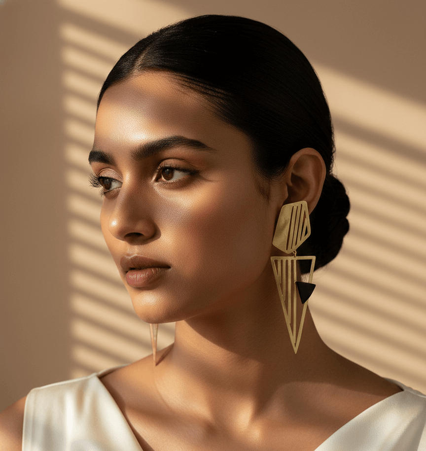 Metal Art Two Tone Collection Earrings – Bold Designs with a Modern Twist 1 Metal Art Two Tone Collection Earrings – Bold Designs with a Modern Twist
