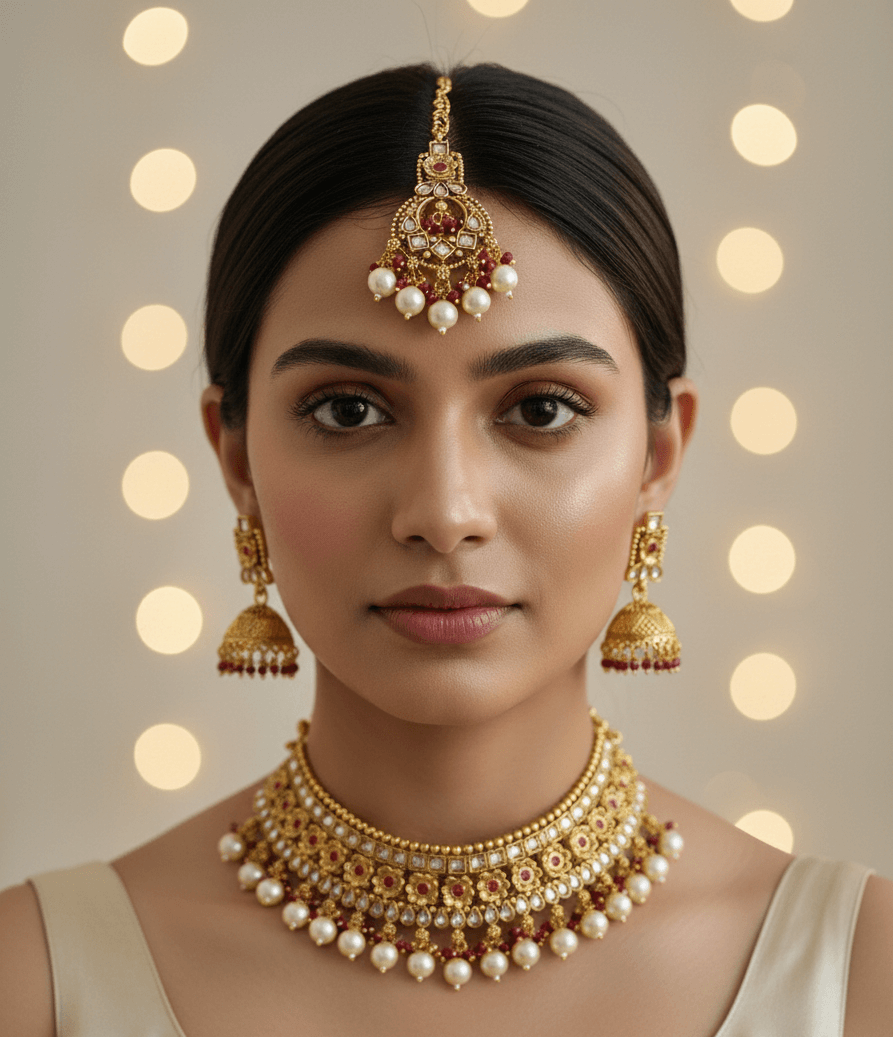 Belsis Polki Choker Necklace Set 1 Belsis Polki Choker Necklace Set