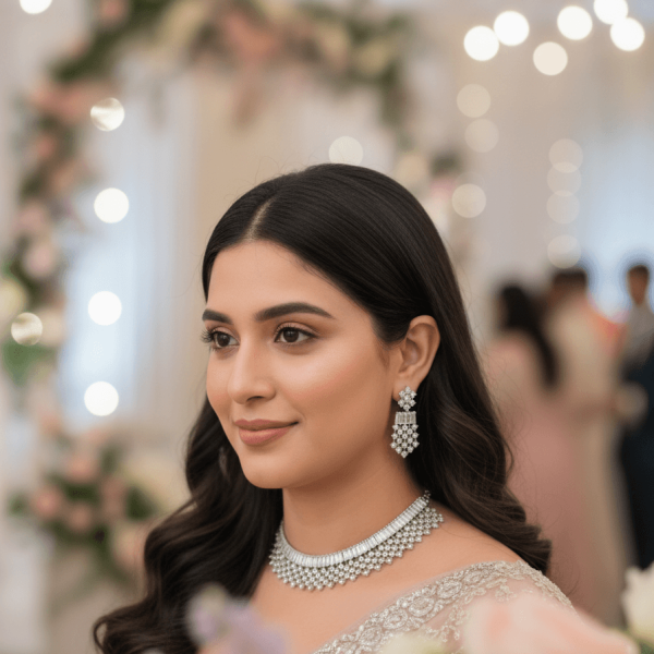 Chic and Shiny American Diamond Necklace set