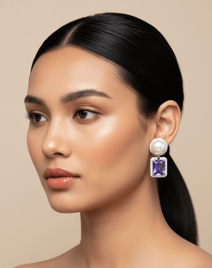 Belsis American Diamond Stud Earrings 1 Belsis American Diamond Stud Earrings