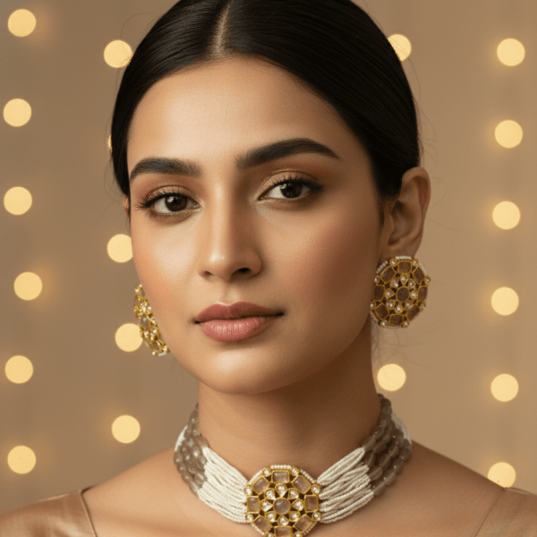 Timeless Sparkle Beaded Choker Set