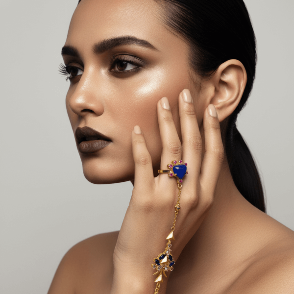 Elegant Gold Finish Haath Phool