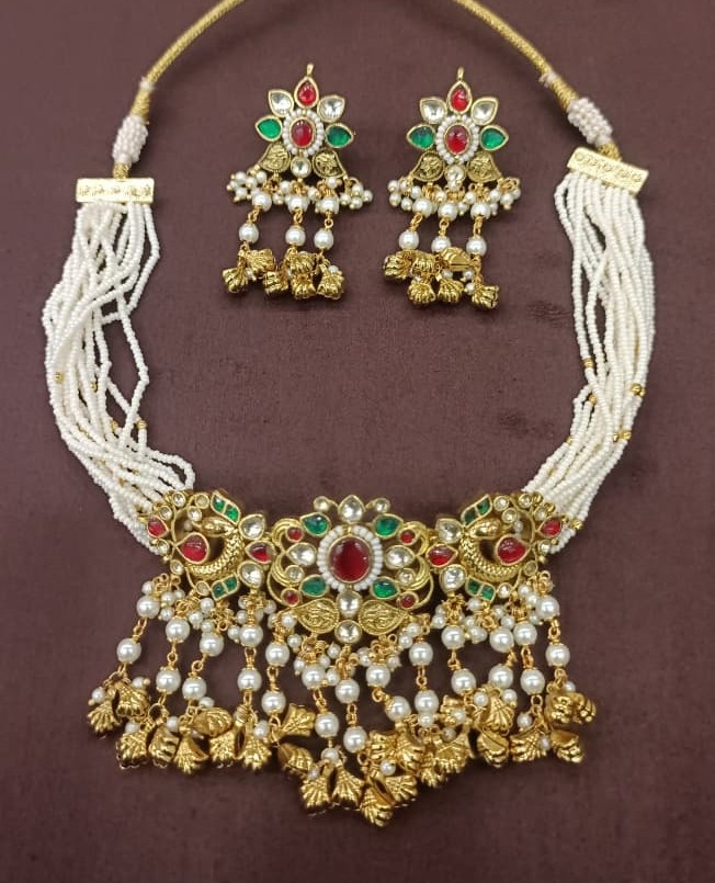 Belsi's Exquisite Kundan Jadau Necklace Set 2 Belsi's Exquisite Kundan Jadau Necklace Set - Image 2